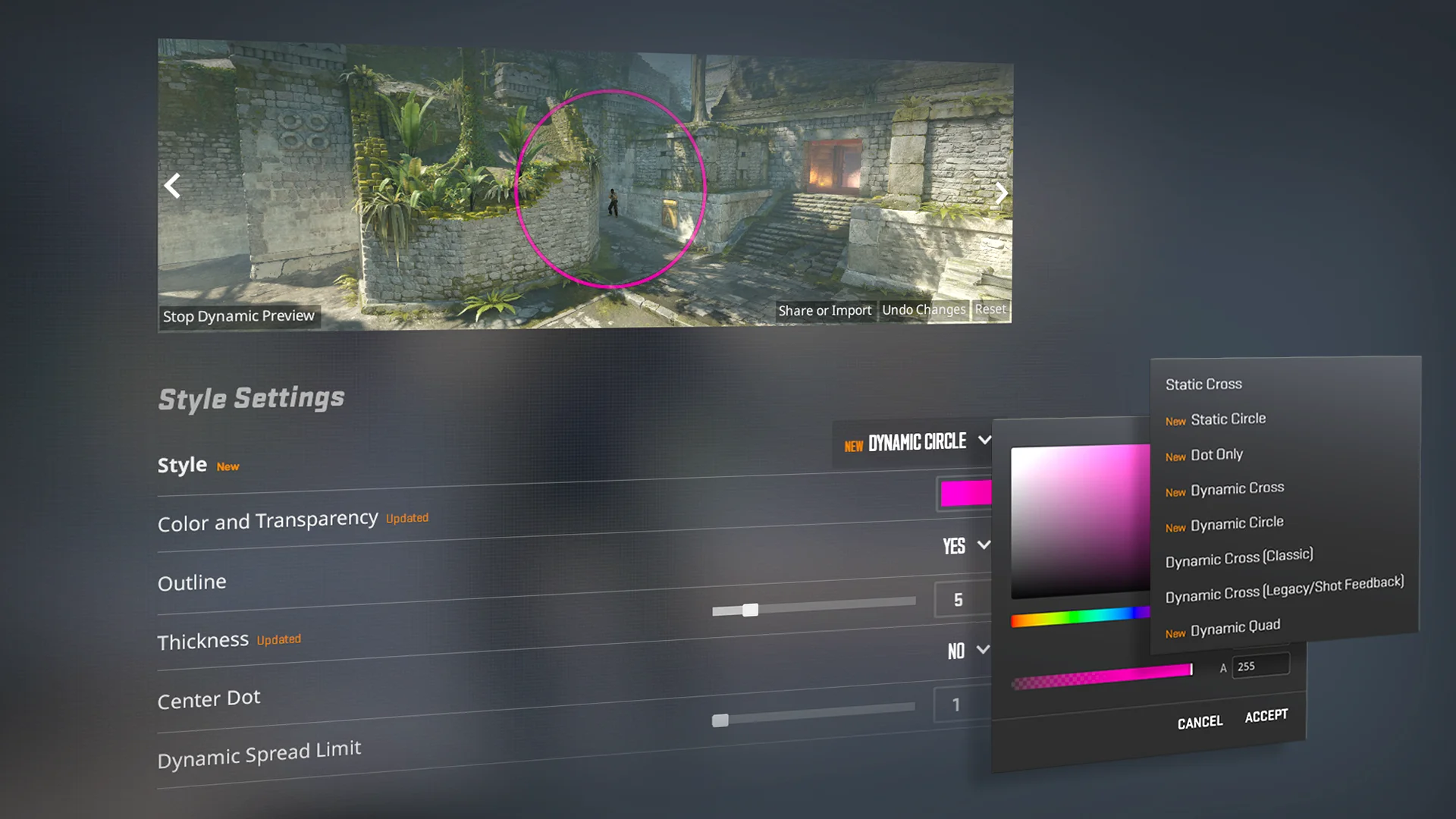 CS2 October 3 update: crosshair changes and Rush fixes